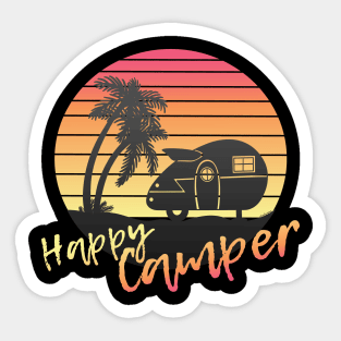 Happy Beach Camper Sticker